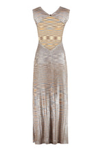 Carica l&#39;immagine nel visualizzatore di Gallery, Abito in maglia lurex motivo fantasia
