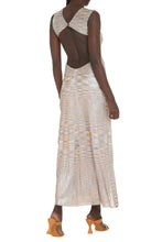 Carica l&#39;immagine nel visualizzatore di Gallery, Abito in maglia lurex motivo fantasia
