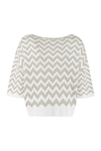 Carica l'immagine nel visualizzatore di Gallery, Top in maglia con motivo chevron lurex
