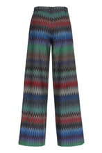 Carica l'immagine nel visualizzatore di Gallery, Pantaloni in maglia con motivo chevron lurex
