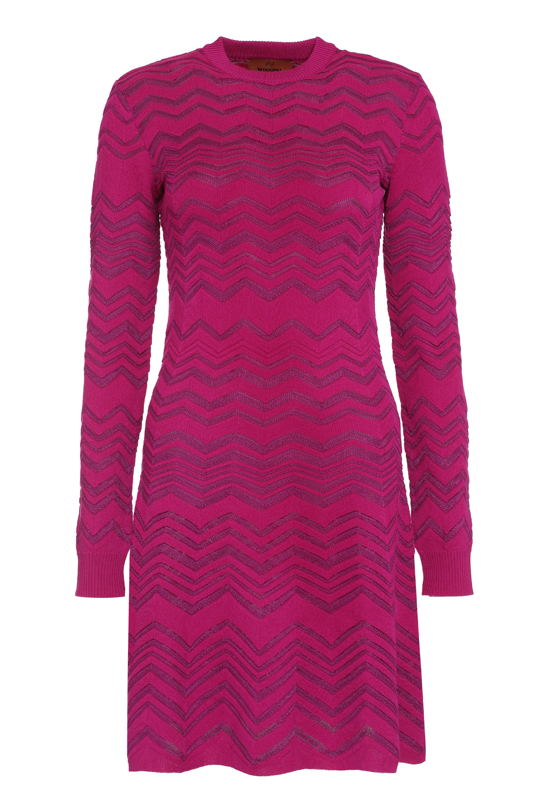 Abito in maglia motivo chevron