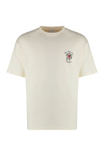 Load image into Gallery viewer, Slogan Fleurs cotton crew-neck T-shirt
