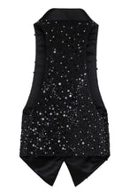 Carica l'immagine nel visualizzatore di Gallery, Gilet nero in georgette
