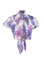 Carica l'immagine nel visualizzatore di Gallery, Camicia crop in cotone stampato

