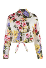 Carica l'immagine nel visualizzatore di Gallery, Blusa in cotone con stampa floreale
