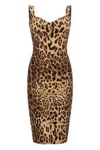 Load image into Gallery viewer, Midi animal print dress
