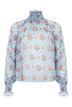 Carica l'immagine nel visualizzatore di Gallery, Camicia in tessuto misto seta con stampa floreale
