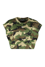 Carica l'immagine nel visualizzatore di Gallery, Crop-top in cotone con logo
