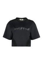 Carica l'immagine nel visualizzatore di Gallery, T-shirt crop con logo
