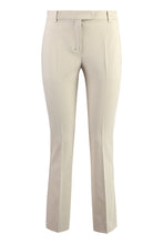 Carica l'immagine nel visualizzatore di Gallery, Pantaloni in viscosa stretch con orlo svasato
