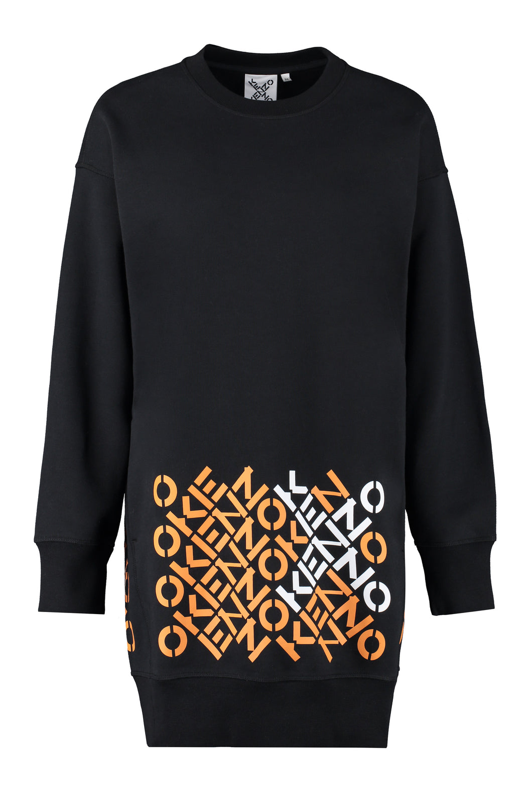 Logo print cotton sweatdress