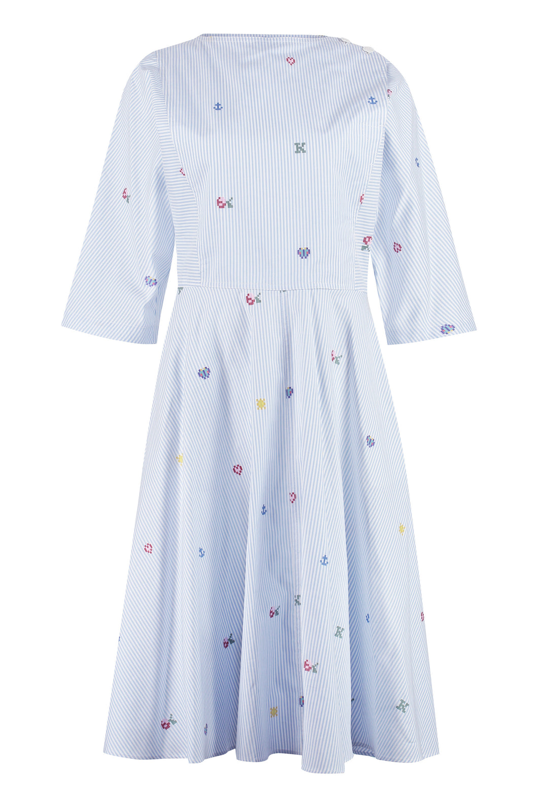 Abito in cotone a righe