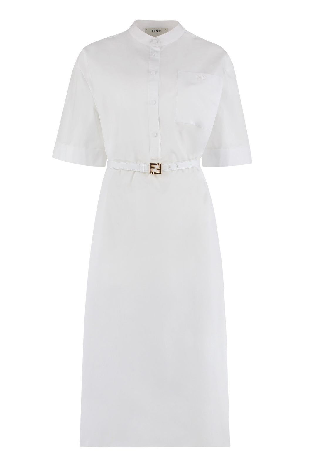 Abito chemisier in popeline di cotone