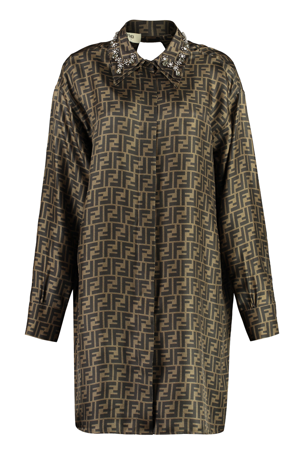 Abito chemisier in seta stampata