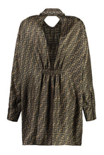 Carica l&#39;immagine nel visualizzatore di Gallery, Abito chemisier in seta stampata
