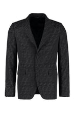 Carica l'immagine nel visualizzatore di Gallery, Blazer monopetto con motivo jacquard
