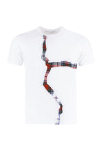 Carica l'immagine nel visualizzatore di Gallery, T-shirt in cotone con inserti tartan
