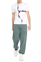 Carica l'immagine nel visualizzatore di Gallery, T-shirt in cotone con inserti tartan
