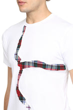 Carica l'immagine nel visualizzatore di Gallery, T-shirt in cotone con inserti tartan

