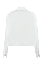 Carica l'immagine nel visualizzatore di Gallery, Camicia crop in popeline
