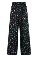 Load image into Gallery viewer, Silk twill trousers with floral print
