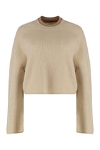 Load image into Gallery viewer, Wool and cashmere jersey with a ribbed knit
