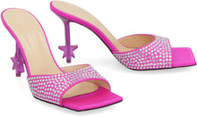 Carica l'immagine nel visualizzatore di Gallery, Mules in raso con strass
