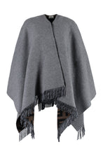 Carica l'immagine nel visualizzatore di Gallery, Poncho reversibile in lana e cachemire
