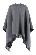 Carica l'immagine nel visualizzatore di Gallery, Poncho reversibile in lana e cachemire

