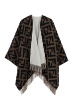 Carica l'immagine nel visualizzatore di Gallery, Poncho reversibile in lana e cachemire
