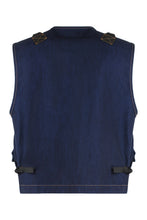 Carica l'immagine nel visualizzatore di Gallery, Denim Research - Gilet in denim con zip e tasche
