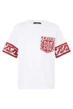 Carica l'immagine nel visualizzatore di Gallery, T-shirt in cotone misto seta con taschino
