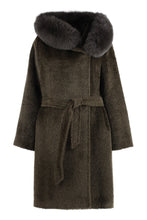 Carica l'immagine nel visualizzatore di Gallery, Cappotto Gessy in misto alpaca con cappuccio
