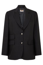 Load image into Gallery viewer, Wool striped fabric jacket
