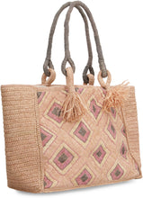 Carica l'immagine nel visualizzatore di Gallery, Tote bag Holy L in rafia
