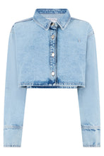Carica l'immagine nel visualizzatore di Gallery, Giacca crop in denim
