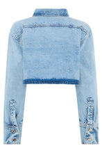 Carica l'immagine nel visualizzatore di Gallery, Giacca crop in denim
