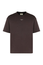 Load image into Gallery viewer, Round neck slogan T-shirt in cotton
