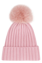 Carica l'immagine nel visualizzatore di Gallery, Cappello in maglia a coste con pon-pon

