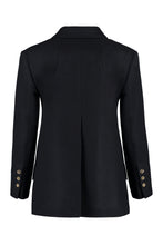 Load image into Gallery viewer, Wool and cashmere blend double-breasted jacket
