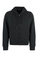 Carica l'immagine nel visualizzatore di Gallery, Felpa in cotone con cappuccio e zip
