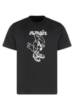 Carica l'immagine nel visualizzatore di Gallery, T-shirt nera in cotone con stampa
