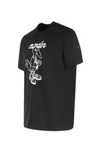 Carica l'immagine nel visualizzatore di Gallery, T-shirt nera in cotone con stampa
