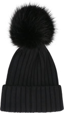Carica l'immagine nel visualizzatore di Gallery, Cappello in maglia a coste con pon-pon
