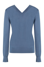 Carica l'immagine nel visualizzatore di Gallery, Maglione in lana con scollo a V
