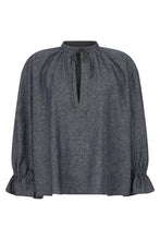 Carica l'immagine nel visualizzatore di Gallery, Blusa in Lino effetto denim
