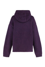 Carica l'immagine nel visualizzatore di Gallery, Cardigan in maglia con cappuccio
