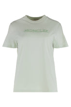 Carica l'immagine nel visualizzatore di Gallery, T-shirt in cotone con logo tono su tono ricamato
