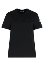 Carica l'immagine nel visualizzatore di Gallery, T-shirt in cotone con logo tono su tono ricamato

