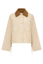 Load image into Gallery viewer, Short jacket with contrast collar
